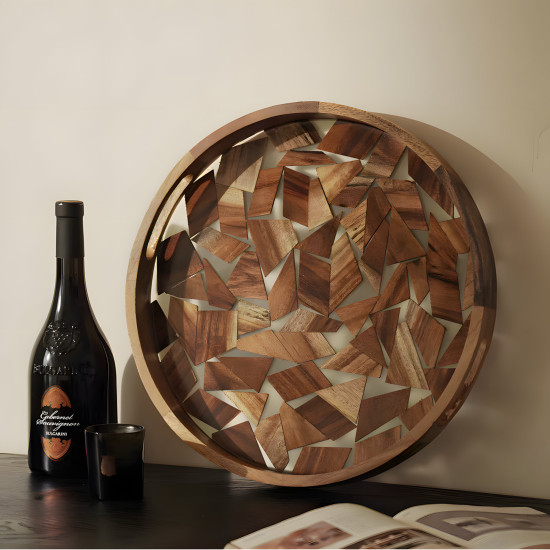 Wooden Tray Set 2 Pcs